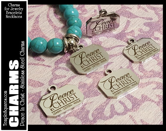 Peace In Christ Charms YW Mutual Theme.  For charm bracelets, necklaces, or zipper pulls.