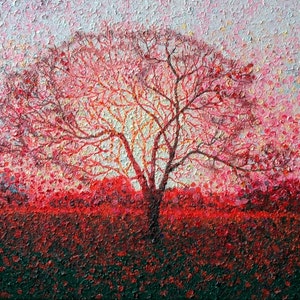 Original Oil Painting on Canvas - Arbo -Neo-Impressionism - Pointilism - Landscape - Home Wall Decor- Size: 13,6&quot; X 19,6&quot; / 35  x 50 cm