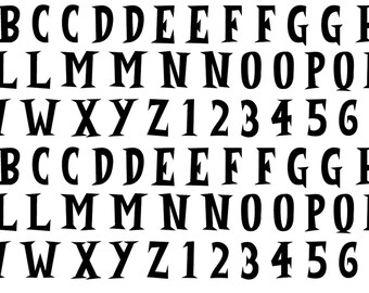Black 3//4/" Wispy Willow Font Alphabet Letters Fused Glass Ceramic Decals 17CC831