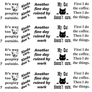 28 calcomanías de vidrio fundido negro con frases humorísticas sobre actitud