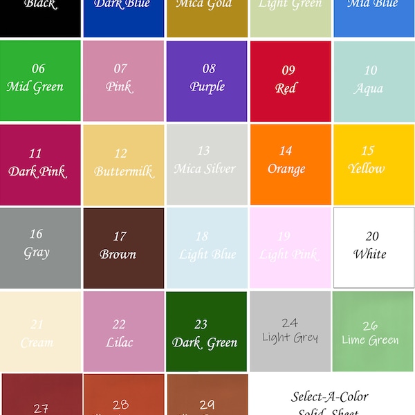 Select-A-Color 1 pc 9" X 13" Waterslide Ceramic Decal Sheet