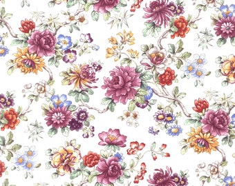 Allover Wildflower Garden Flowers Chintz 1 pc 9" X 13-3/4" Overglaze Ceramic Decal Sheet 2789