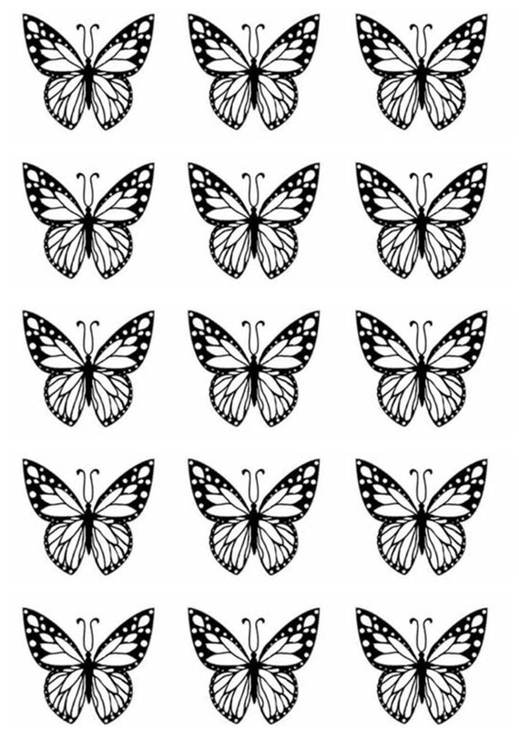 1 Butterfly Butterflies Black Or White Fused Glass Etsy