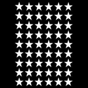 Canton Stars Half Inch White Fused Glass