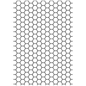 Honeycomb 1/4" cells 1 pc 5" X 3.5" Black Fused Glass Decal