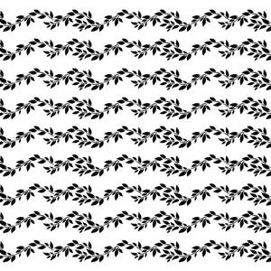 Leaf Vine Border 9 pcs 7 Inch Black Fused Glass Decals