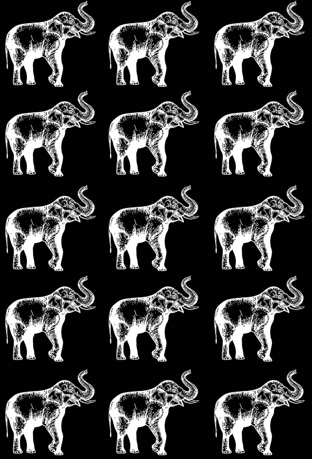 Lucky Elephant Trunk up 15 Pcs 1 White Fused Glass Decals Etsy