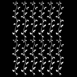 Leaf Vine Border 6 pcs 5 Inch White Fused Glass Decals