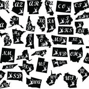 Black 3/4" Wispy Willow Font Alphabet Letters Fused Glass Ceramic Decals 17CC831
