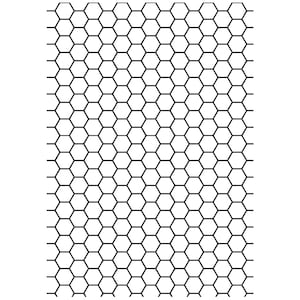 Honeycomb 1/4" cells 1 pc 5" X 3.5" Black Fused Glass Decal