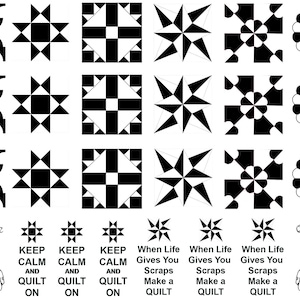 Quilt Blocks 24 Stück 1 zu 1,25 schwarz geschmolzene Glas Aufkleber