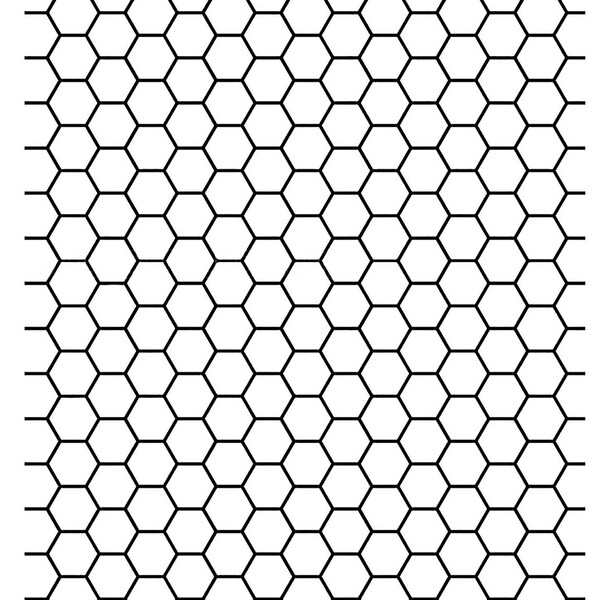 Honeycomb 1 pc 5" X 3.5"  1/4" cell Black Fused Glass Decal