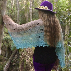 Rainforest Dragonflies Crochet Shawl Pattern