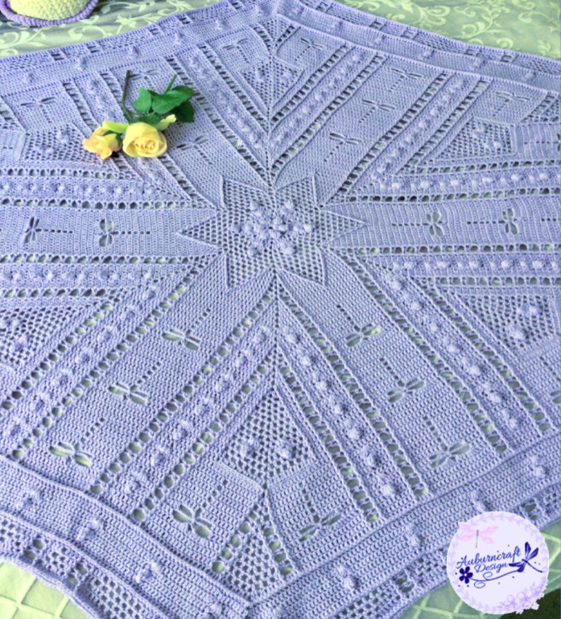 Crochet Blanket Pattern Become a Dragonfly Cindee Rose image 1