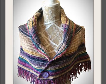 Just A Little Bit Batik Crochet Shawl/Wrap Pattern