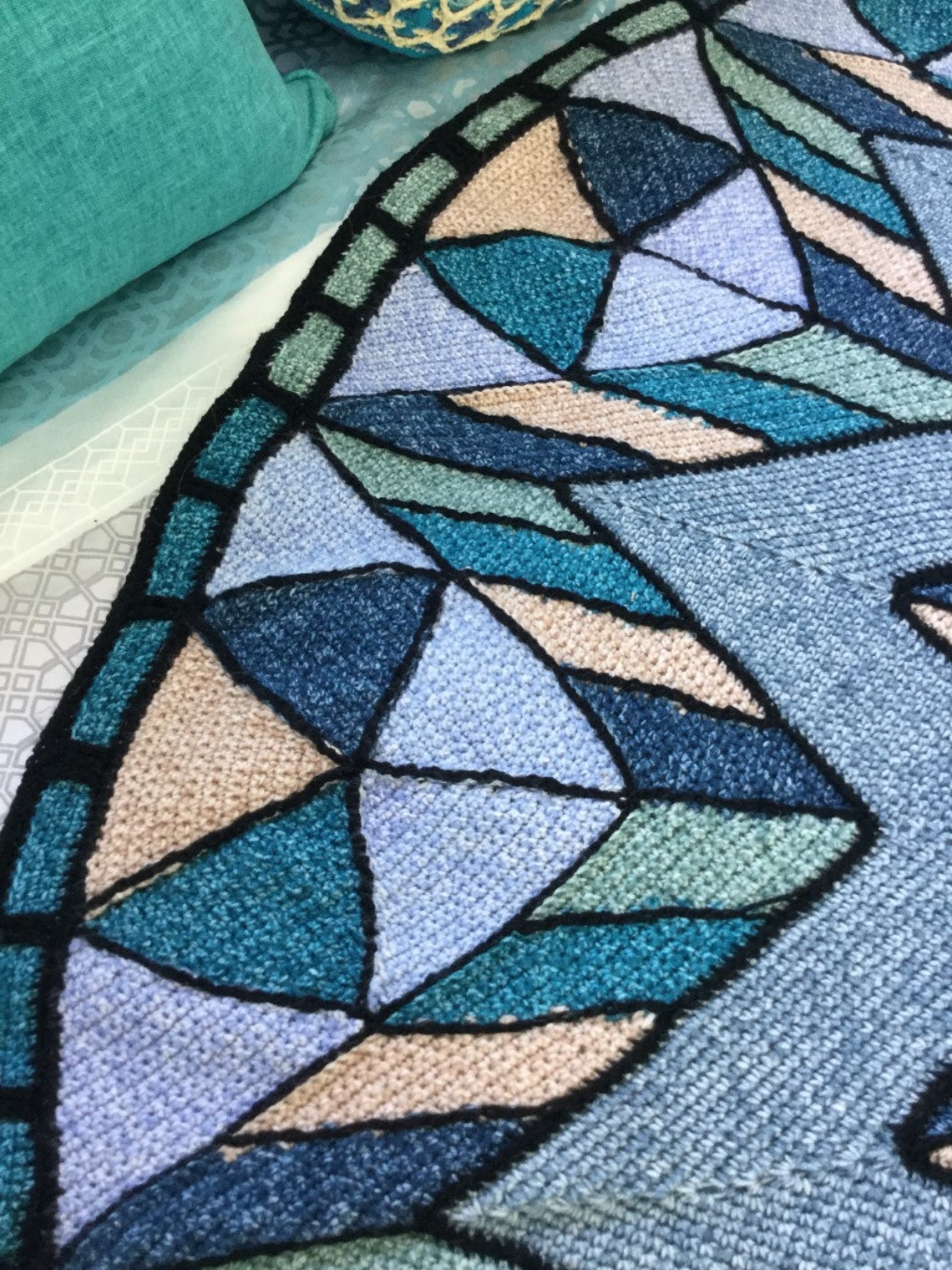 Leadlight Afghan Blanket Crochet Pattern - Etsy