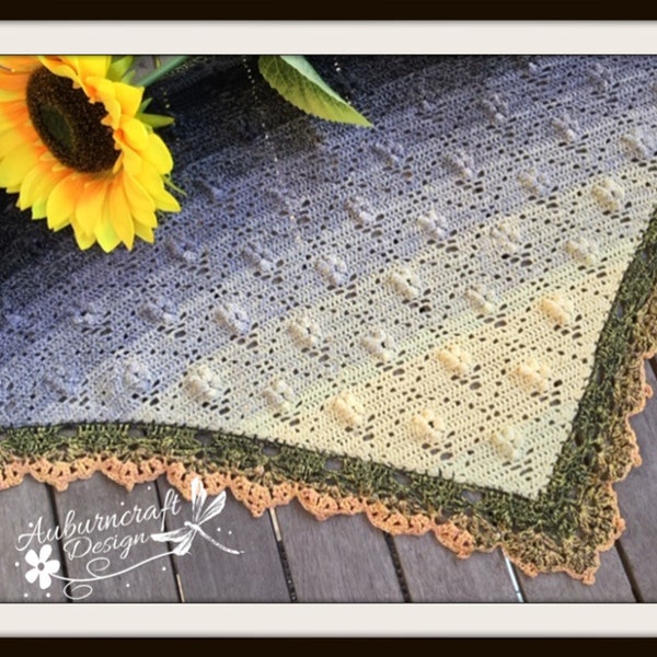 A Solitude of Flowers Shawl Crochet Pattern