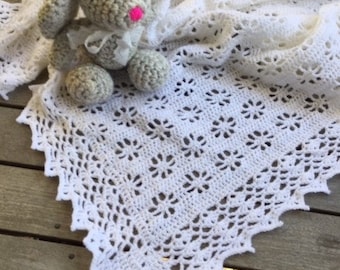 Amanda Christening Baby Blanket Crochet Pattern