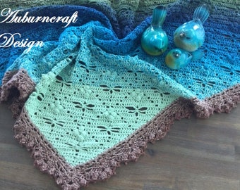 On The Wings of a Dragonfly Crochet Shawl Pattern