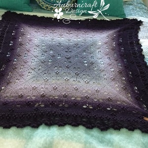Square Crochet filet style blanket with dragonflies enclosed in diamond shapes
