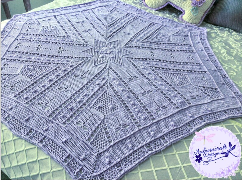 Crochet Blanket Pattern Become a Dragonfly Cindee Rose image 3