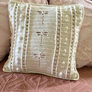 One Two Three Dragonflies Cushion Crochet Pattern