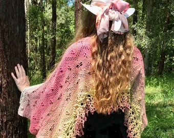 Lost In The Dragonfly Labyrinth Shawl  Crochet Pattern