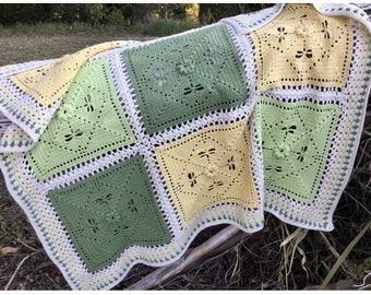 The Dragonfly Patch Crochet Blanket Pattern