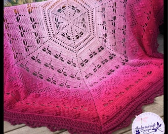 Crochet Blanket Pattern Six Wishes for a Dragonfly