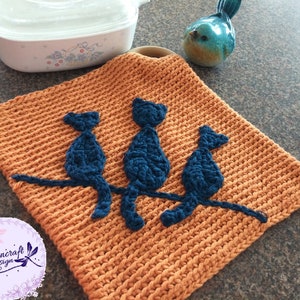 The Cats Meow Crochet Potholder Pattern