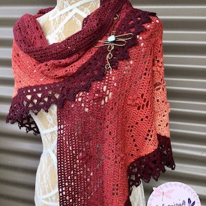 Cover Me in Dragonflies and Flowers Shawl Crochet Pattern