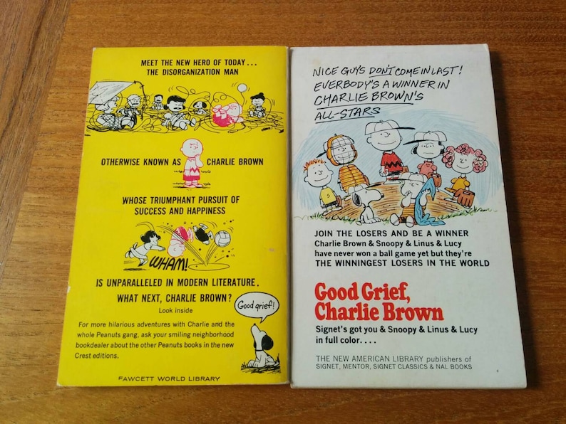 Two Vintage Peanuts Books 1960s Etsy