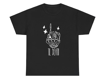 Til Death Bridal T-shirt, Gothic Bride