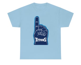 Titans Foam Finger Unisex Heavy Cotton Tee