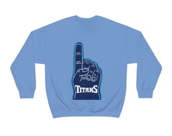 Titans Foam Finger Unisex Heavy Blend Crewneck Sweatshirt