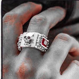 Sterling Silver Skull Ring Gold Skull Ring Handmade Skull Ring Designer Skull Ring Custom Skull Ring Womens Skull Ring Mens Skull Ring