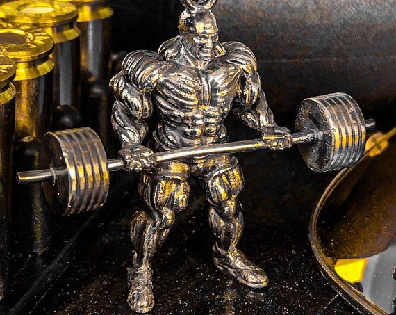 Bodybuilder Anhänger Bodybuilder Halskette Bodybuilding Anhänger Bodybuilding Halskette Gym Anhänger Gym Halskette Gym Zubehör Fitness Schmuck