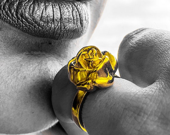 Blume Ring Sterling Silber Floral Ring Sterling Silber Sommer Blume Ring Rose Rosen Ring Garten Ring rote Rose Ring Französisch Lilly Ring