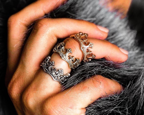 Hochzeit Band Ring König und Königin Ring Krone Ring Royalty Ring Verlobungsring Hochzeit Ring Verlobungsgeschenk Jahrestag Geschenk Versprechen Ring