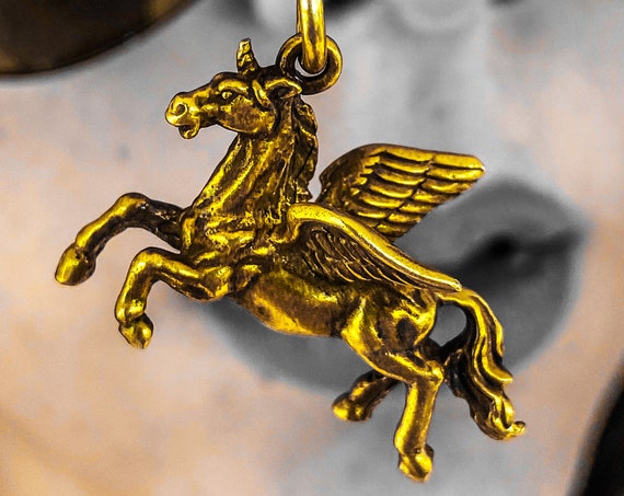 Pegasus Anhänger Sterling Silber Pegasus Halskette geflügelten Pferd Anhänger geflügelte Pferd Halskette Einhorn Anhänger Einhorn Halskette antiken Griechenland