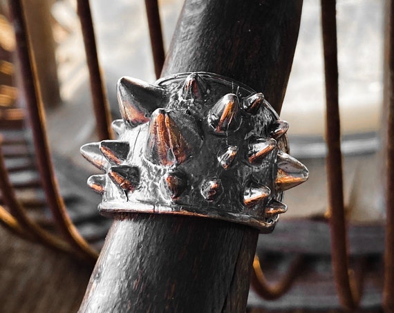 Spike Ring Spikes Ring Dorn Ring Dornen Ring Kaktus Ring Sarg Nägel Ring Sarg Ring Knuckleduster Ring Armorial Ring von Dornen Armorial