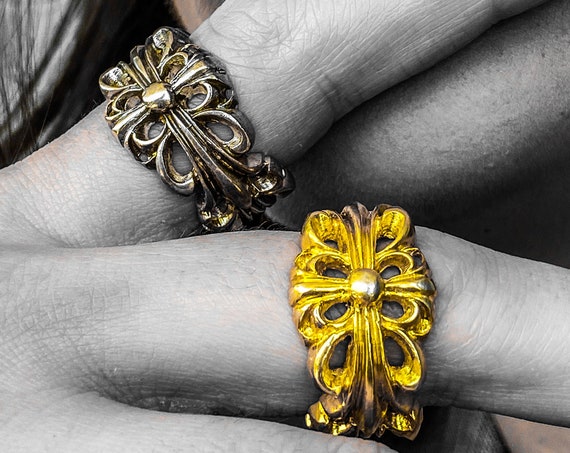 Fleur De Lis Band Ring Hochzeit Ring Hochzeit Band Verlobungsring Verlobungsband Jahrestag Ring Französisch Lilly Blume Ring Versprechen Ring