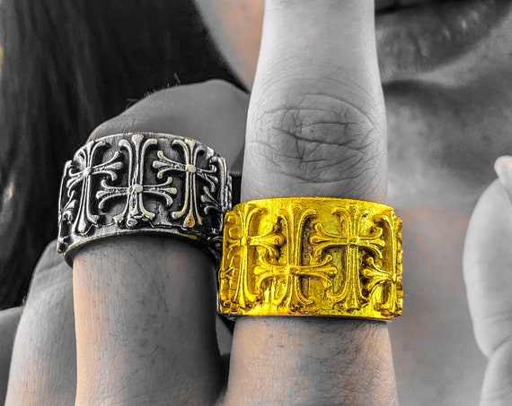 Kreuze Ring Verlobungsband Kreuz Ring Gold Ehering mit Kreuzen MultiCross Ring Multi Cross Ring Ring mit Kreuzen Ring mit Kreuz