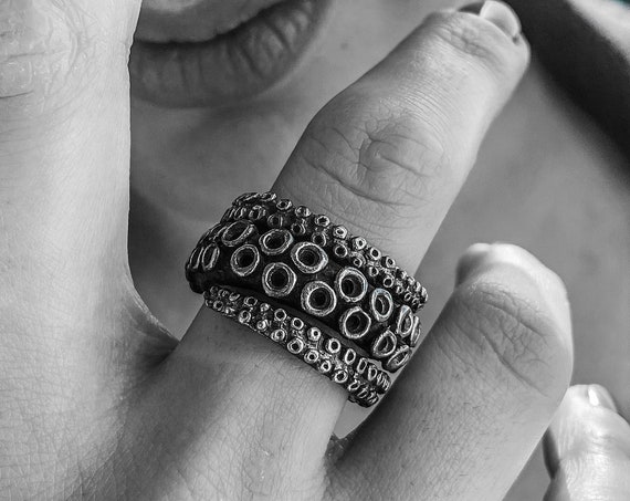 Tentakel Ring Octopus Ring Tintenfisch Ring Octopus Tentakel Ring Sommer Ring Ozean Ring Ring Quallen Ring Meer Fisch Ring Sommer Ring