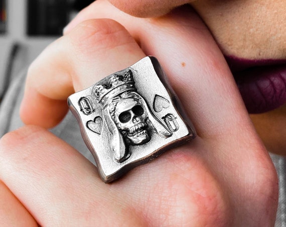 Königin der Herzen Ring Poker Ring Texas Holdem Ring WSOP Ring World Series von Poker Ring Gambler Ring Casino Ring Lucky Ring Las Vegas Ring