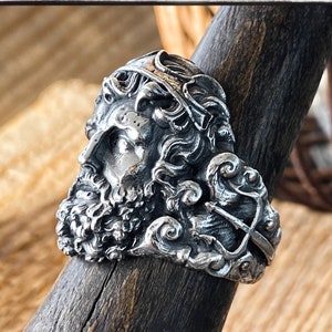 Poseidon Ring Neptune Ring Ancient Greek God Ring Greek Jewelry Trident Ring Mythology Jewelry Roman Jewelry Roman Ring Olympian God Ring