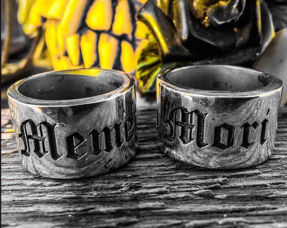 Memento Mori Ring erinnern, um den Ring Dia De Muertos Ring Dia De Los Muertos Ring Tag der Toten Ring Gothic Death Ring Memento Mori Band