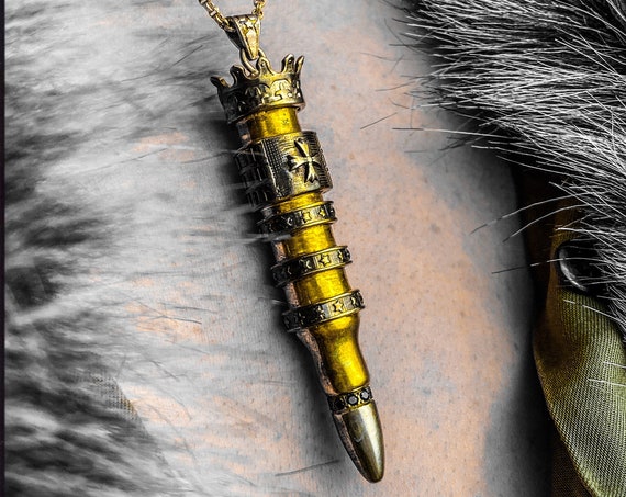 Kugel Halskette AK47 Anhänger Munition Anhänger Mafia Anhänger AK47 Halskette Kugel Anhänger Pistole Anhänger Pistole Halskette Handgranate Halskette