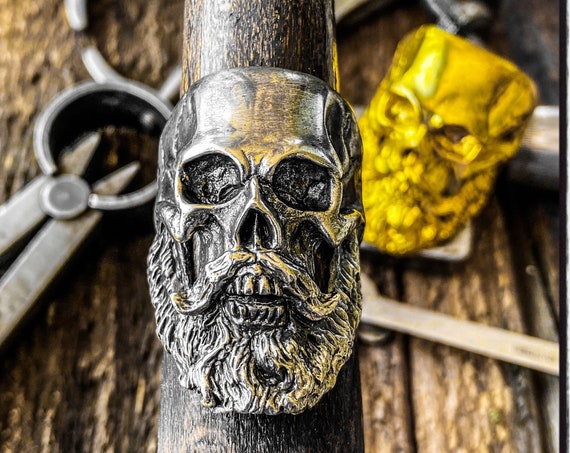 Bart Schädel Ring Bart Schädel Ring Boxer Ring Bart Ring Memento Mori Schädel Ring Tag der Toten Ring Dia De Muertos Schädel Ring Mafia Ring