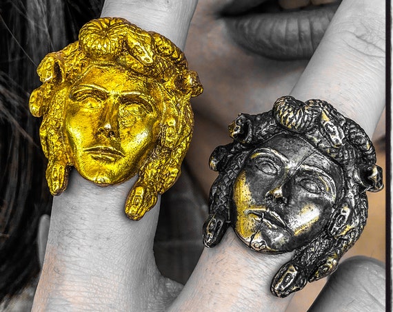 Gorgon Medusa Ring antiken griechischen Ring Medusa Ring griechische Mythologie Ring Schlange Ring mythologischen Ring antike griechische Mythologie Ring Medusa Ring